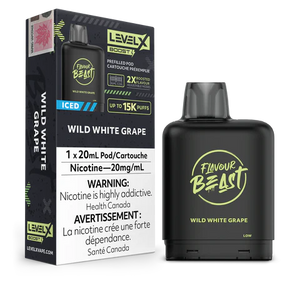 FLAVOUR BEAST LEVEL X BOOST </P> WILD WHITE GRAPE ICED