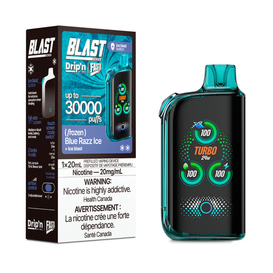 DRIP'N FASTA BLAST 30K </BR> BLUE RAZZ ICE