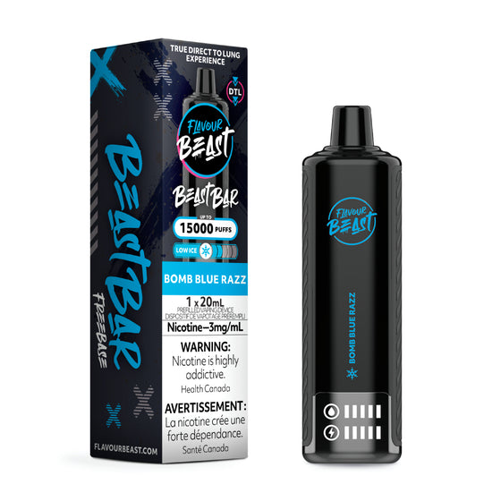 FLAVOUR BEAST BAR </BR> BOMB BLUE RAZZ