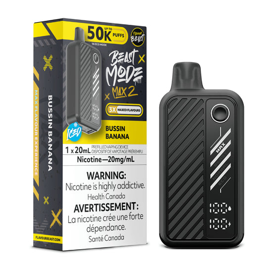 FLAVOUR BEAST MAX 2 </BR> BUSSIN BANANA ICE