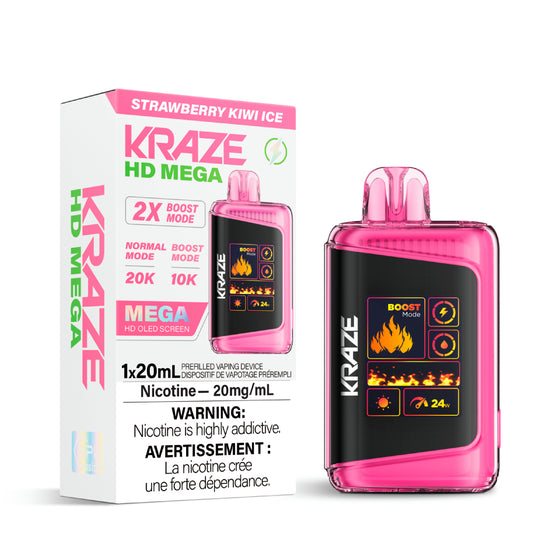 KRAZE HD MEGA </BR> STRAWBERRY KIWI ICE