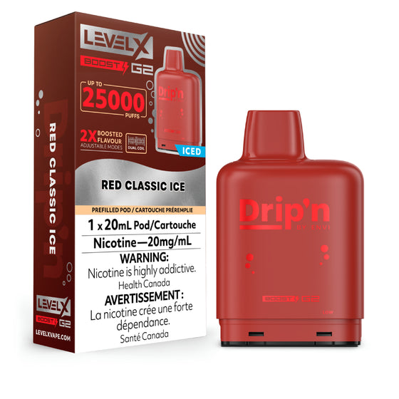LEVEL X DRIP'N BOOST G2 </BR> RED CLASSIC
